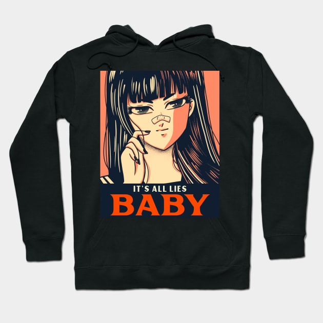 trendy manga girl Hoodie by exisco